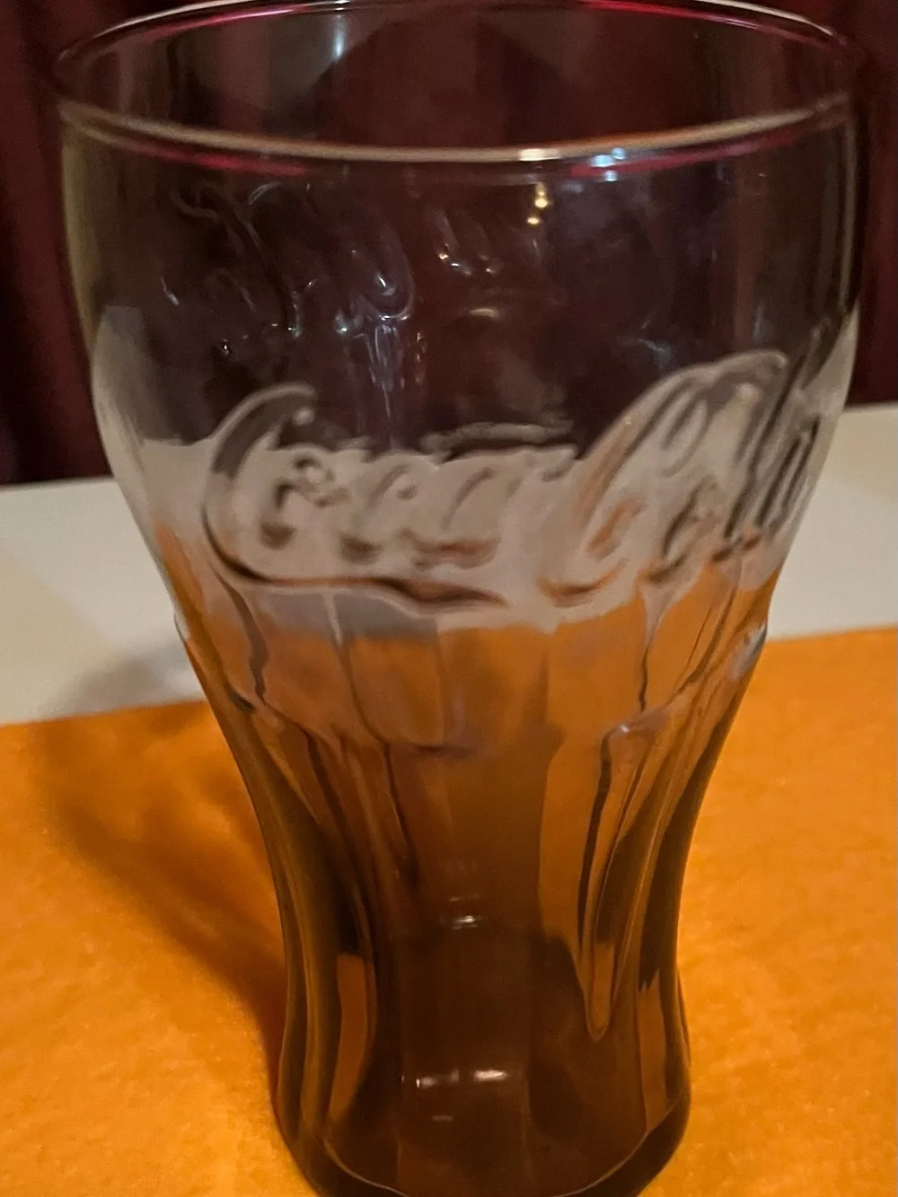 Vintage Dark Purple Smoke Coca Cola Glass-16 oz